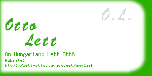 otto lett business card